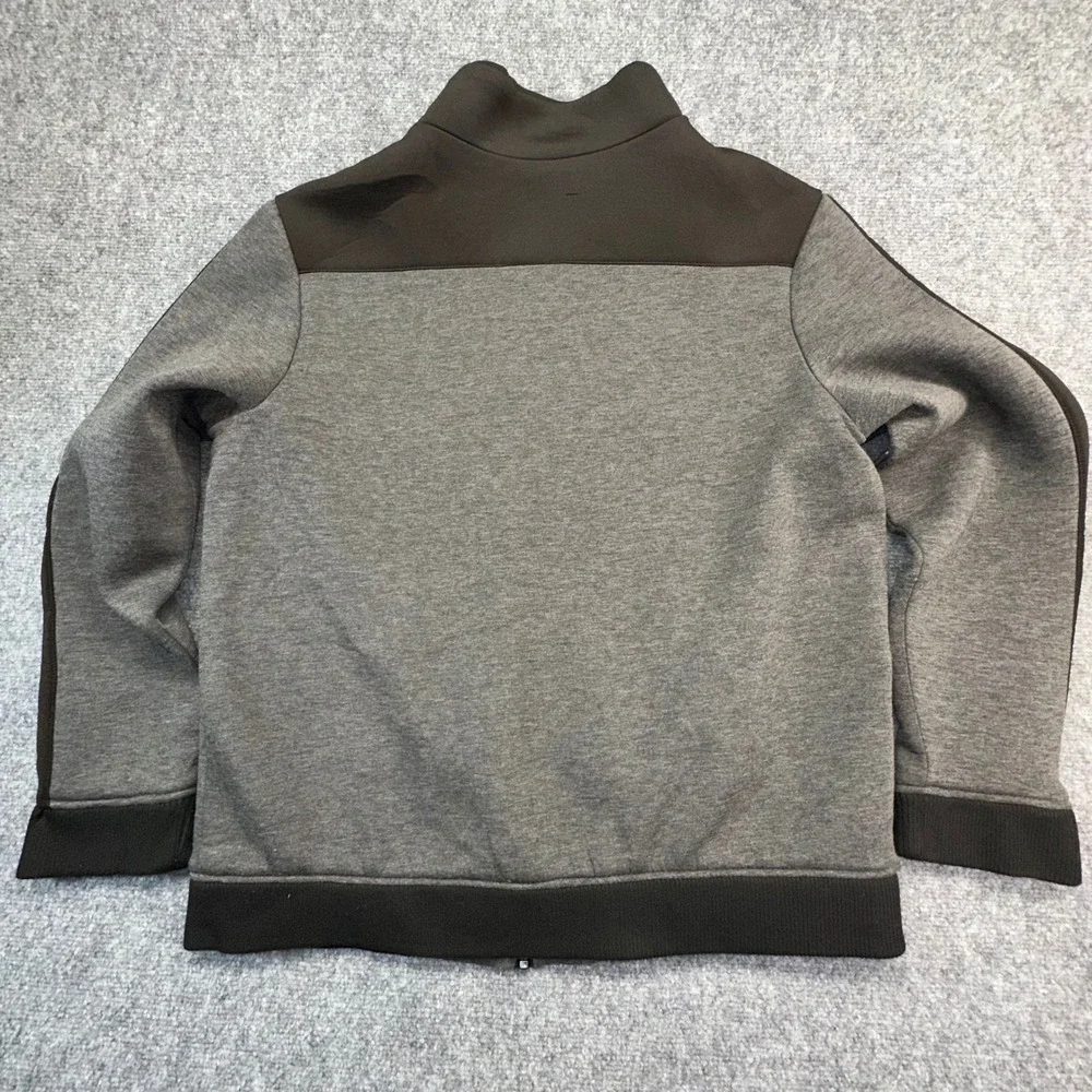 Marc Ecko Track Jacket Mens XL Gray Black‎ Full Zip Mock Neck Cut & Sew